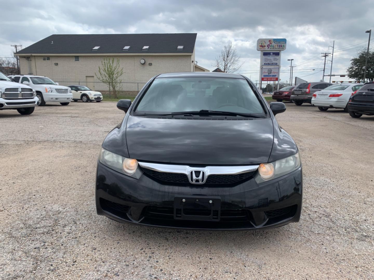 2010 Black /gray Honda Civic LX Sedan (19XFA1F56AE) with an 1.8L L4 SOHC 16V engine, Automatic transmission, located at 1830 North Belt Line Road, Irving, TX, 75061, (469) 524-0199, 32.834373, -96.993584 - Photo#1